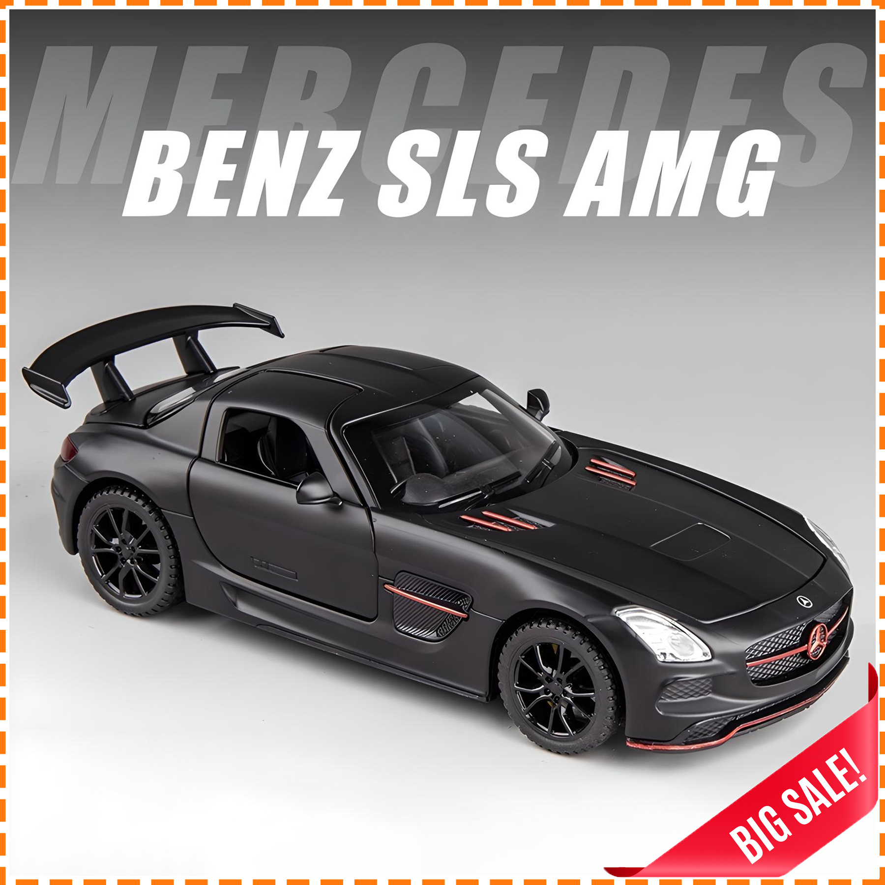 Mô hình xe thể thao Mercedes-Benz SLS AMG hợp kim tỷ lệ 1:32 có đèn và hiệu ứng âm thanh - Hình ảnh 2