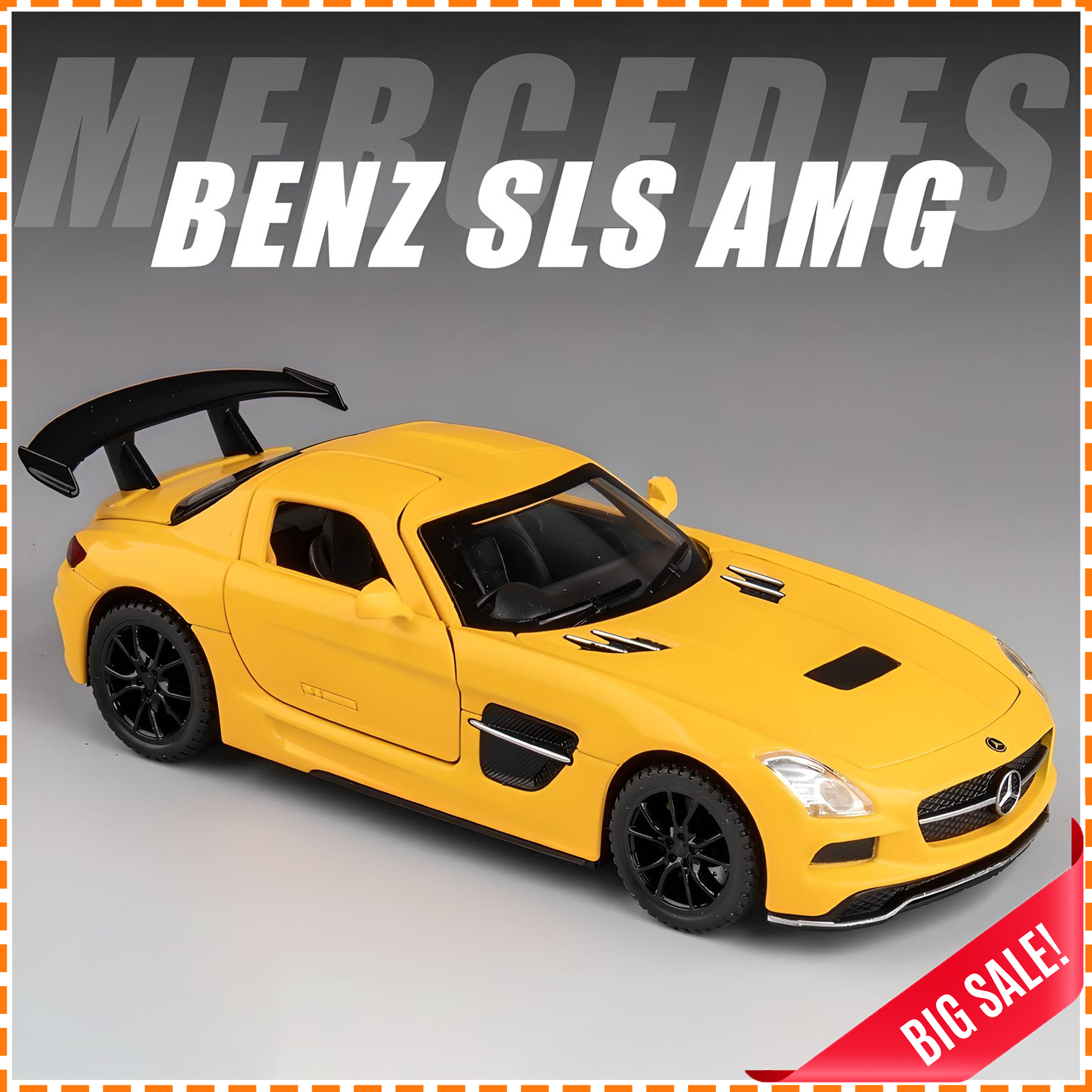 Mô hình xe thể thao Mercedes-Benz SLS AMG hợp kim tỷ lệ 1:32 có đèn và hiệu ứng âm thanh - Hình ảnh 3