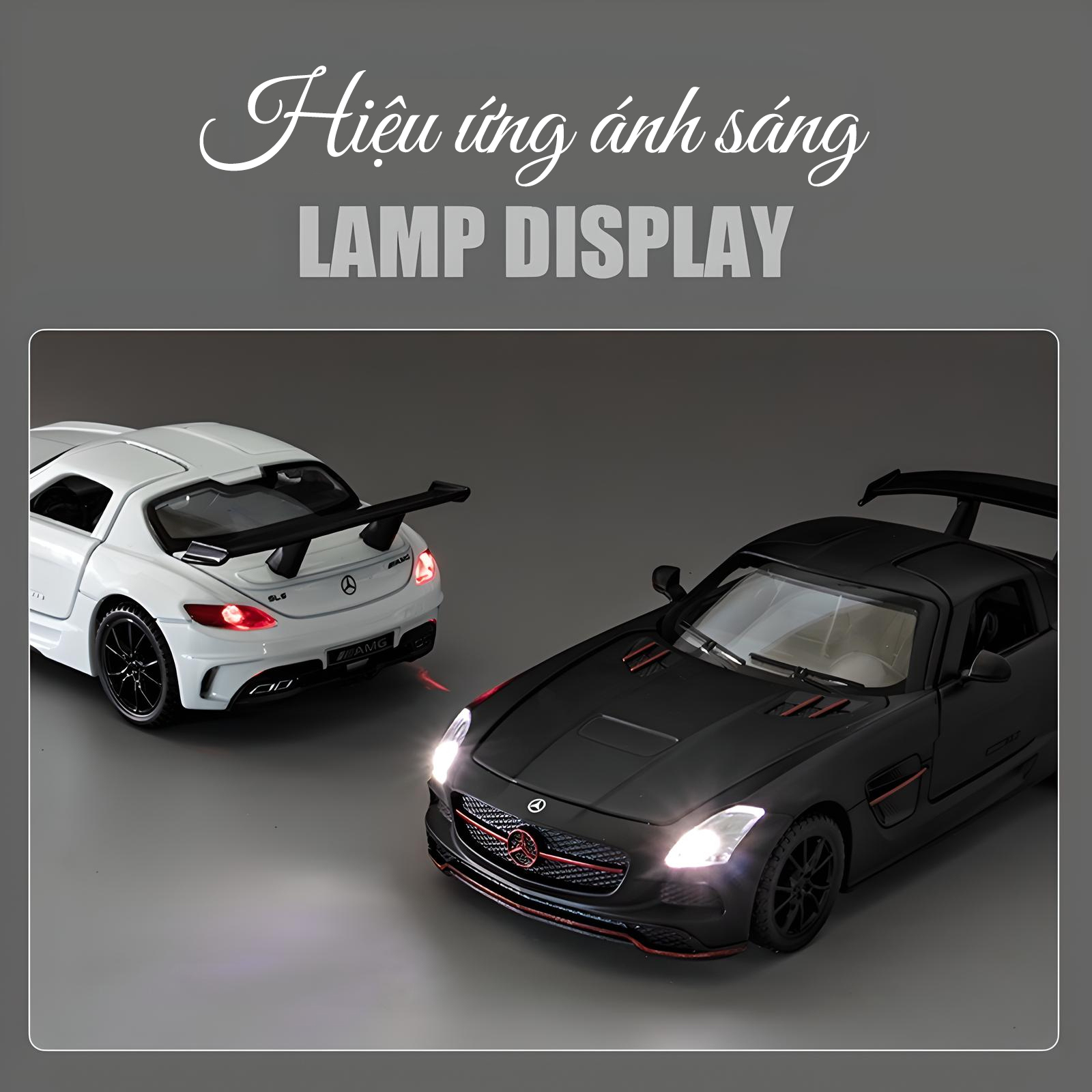 Mô hình xe thể thao Mercedes-Benz SLS AMG hợp kim tỷ lệ 1:32 có đèn và hiệu ứng âm thanh - Hình ảnh 4